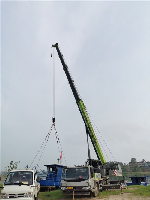 监利县桥梁建设吊装案例